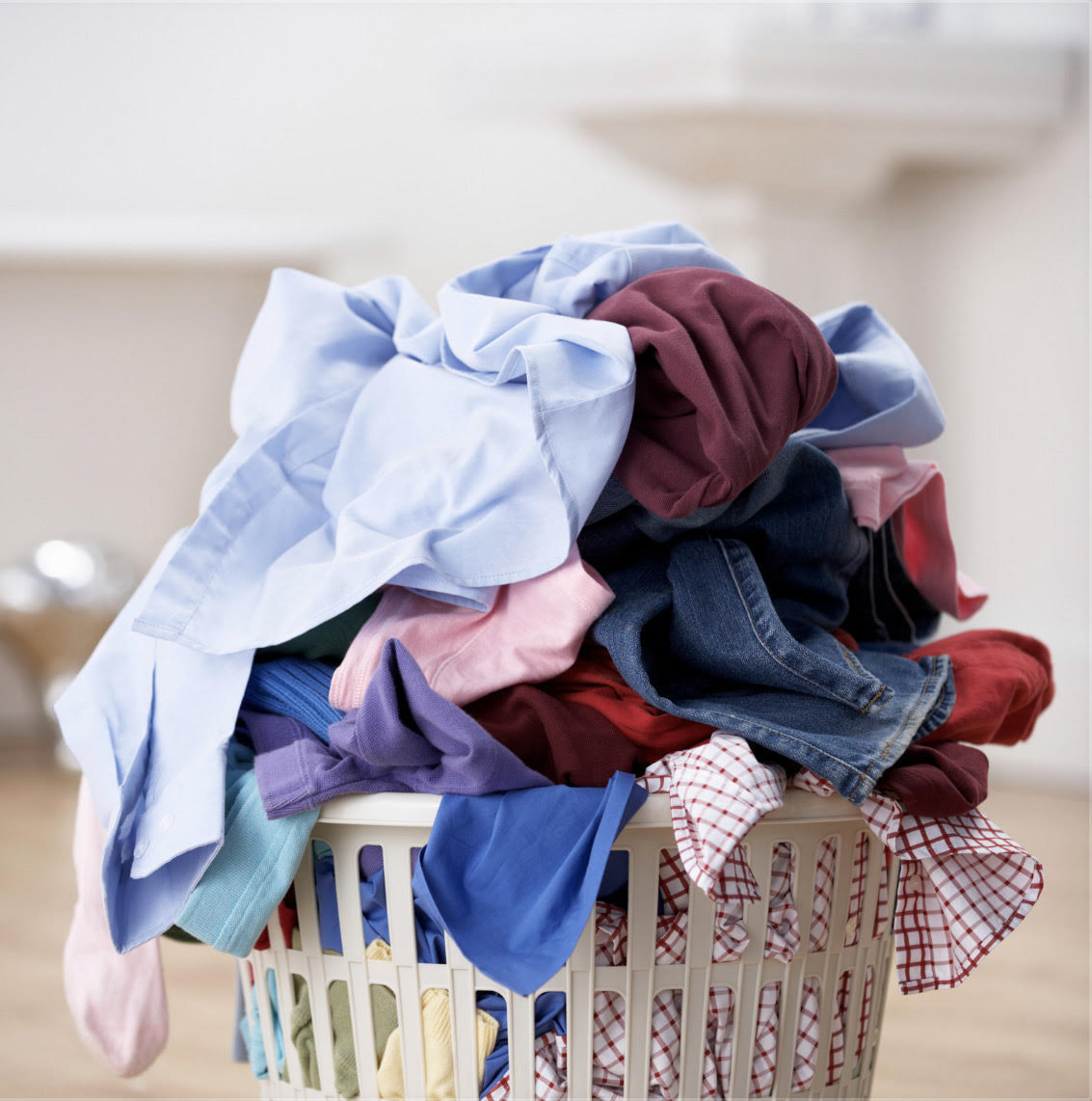 pile of laundry during postpartum period